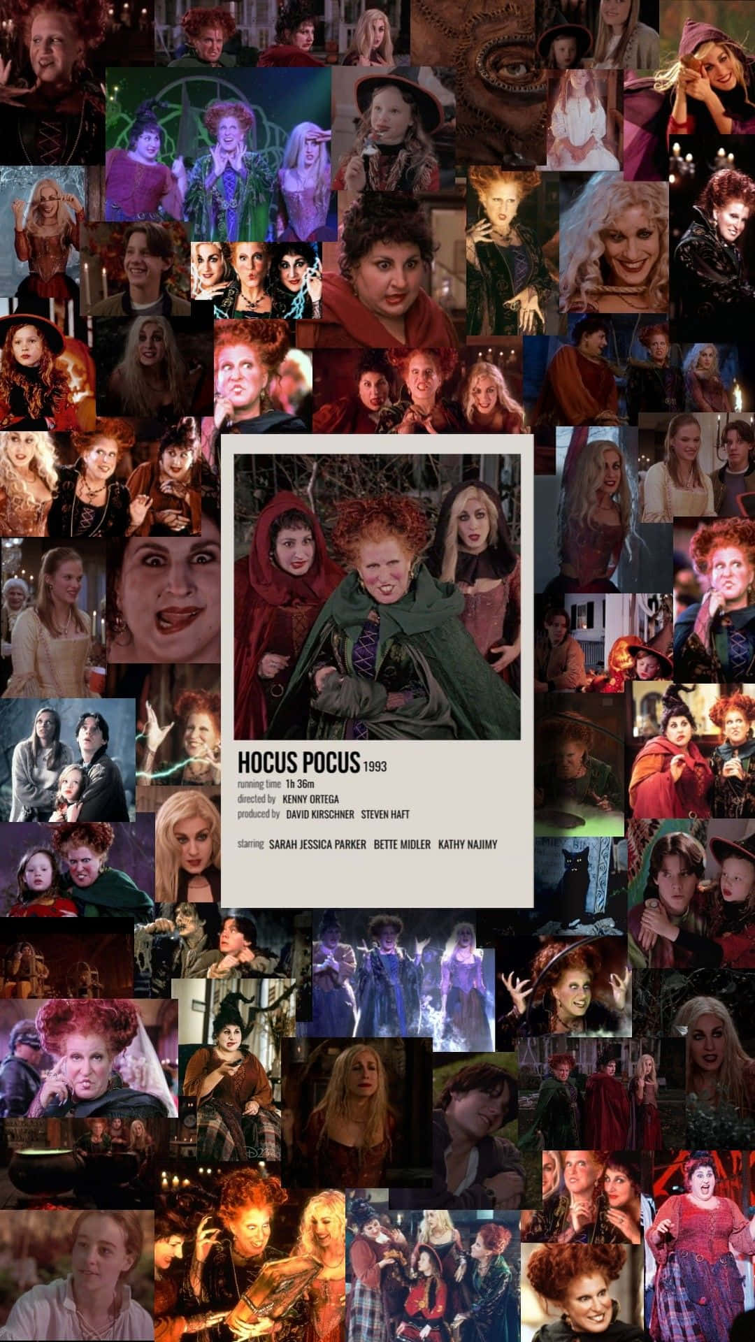 《Hocus Pocus》電影海報拼貼， featuring 桑德森姐妹。