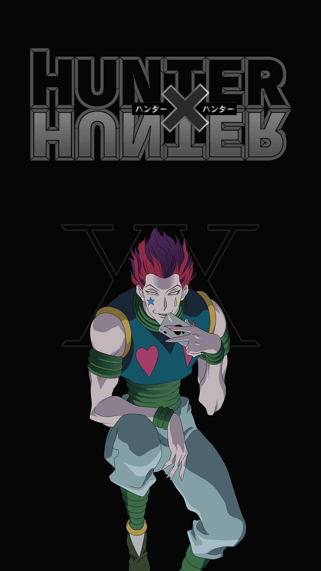 來自 Hunter x Hunter 的動漫角色，紅色和紫色頭髮，心形標誌。