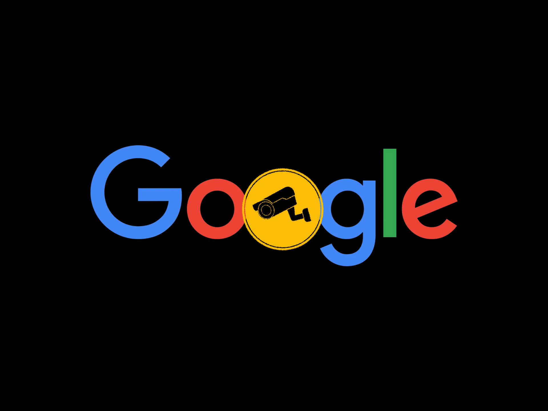 Google 標誌，字母 o 內有監控鏡頭圖標。