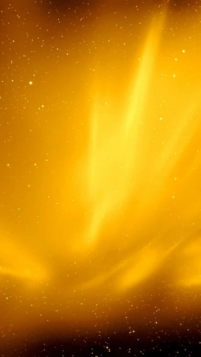 金色宇宙射線以溫暖的琥珀色色調穿過星場發光。