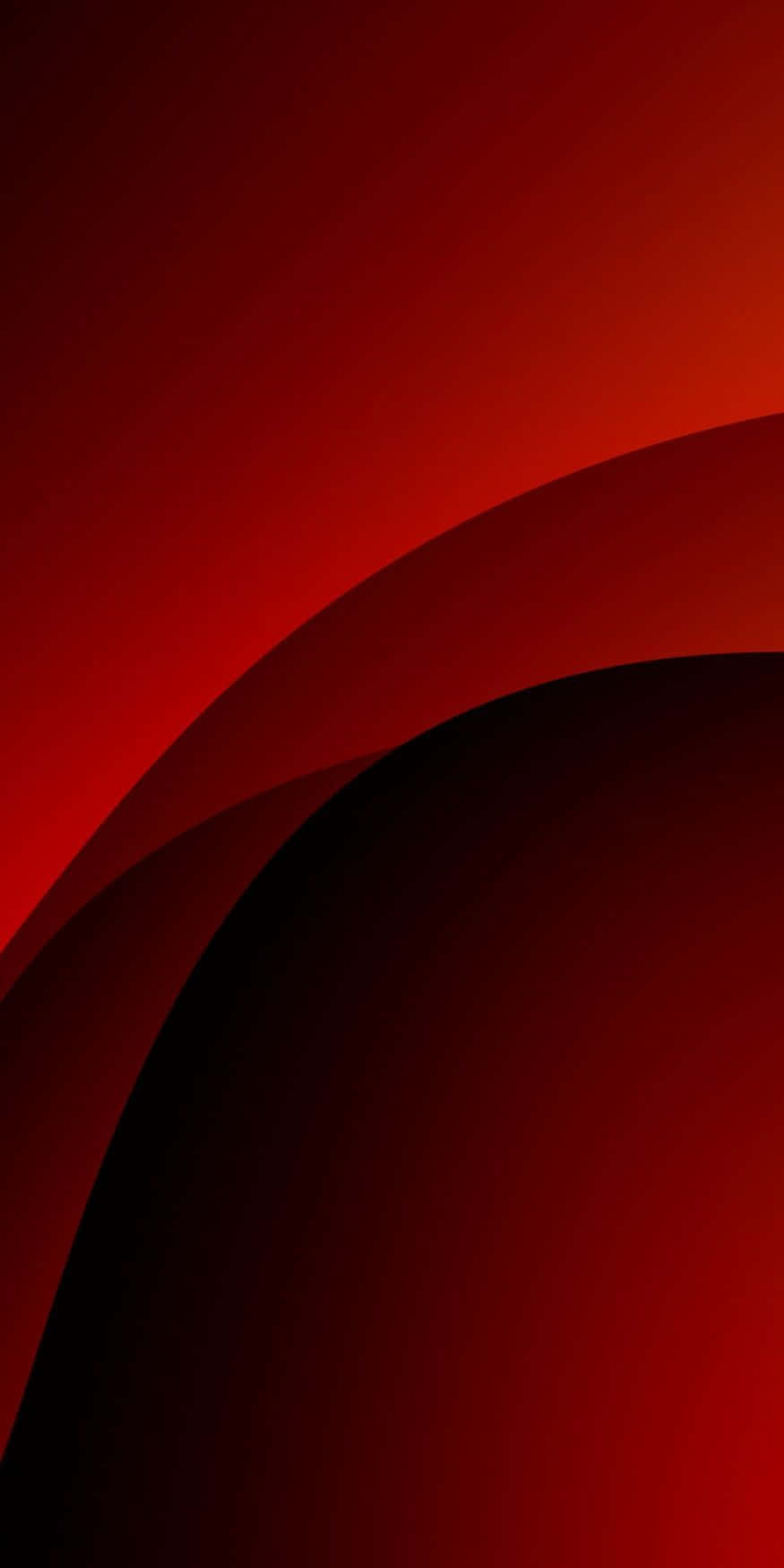 極簡數位藝術設計中大膽的紅色和黑色抽象曲線。