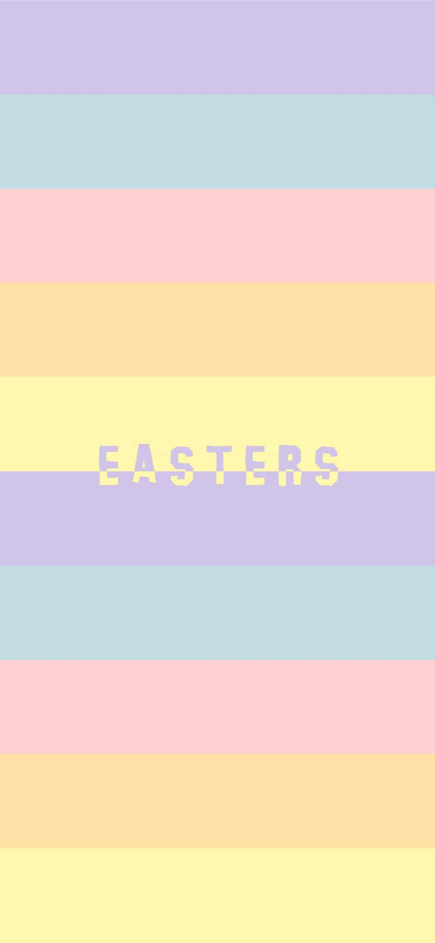 粉彩彩虹條紋中央有EASTER字樣。