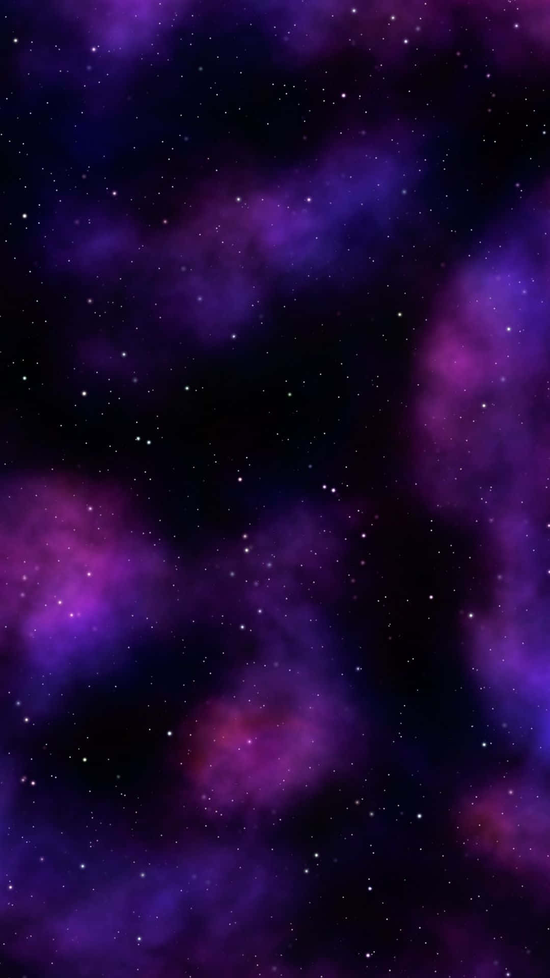 深空中的紫色星雲與星星