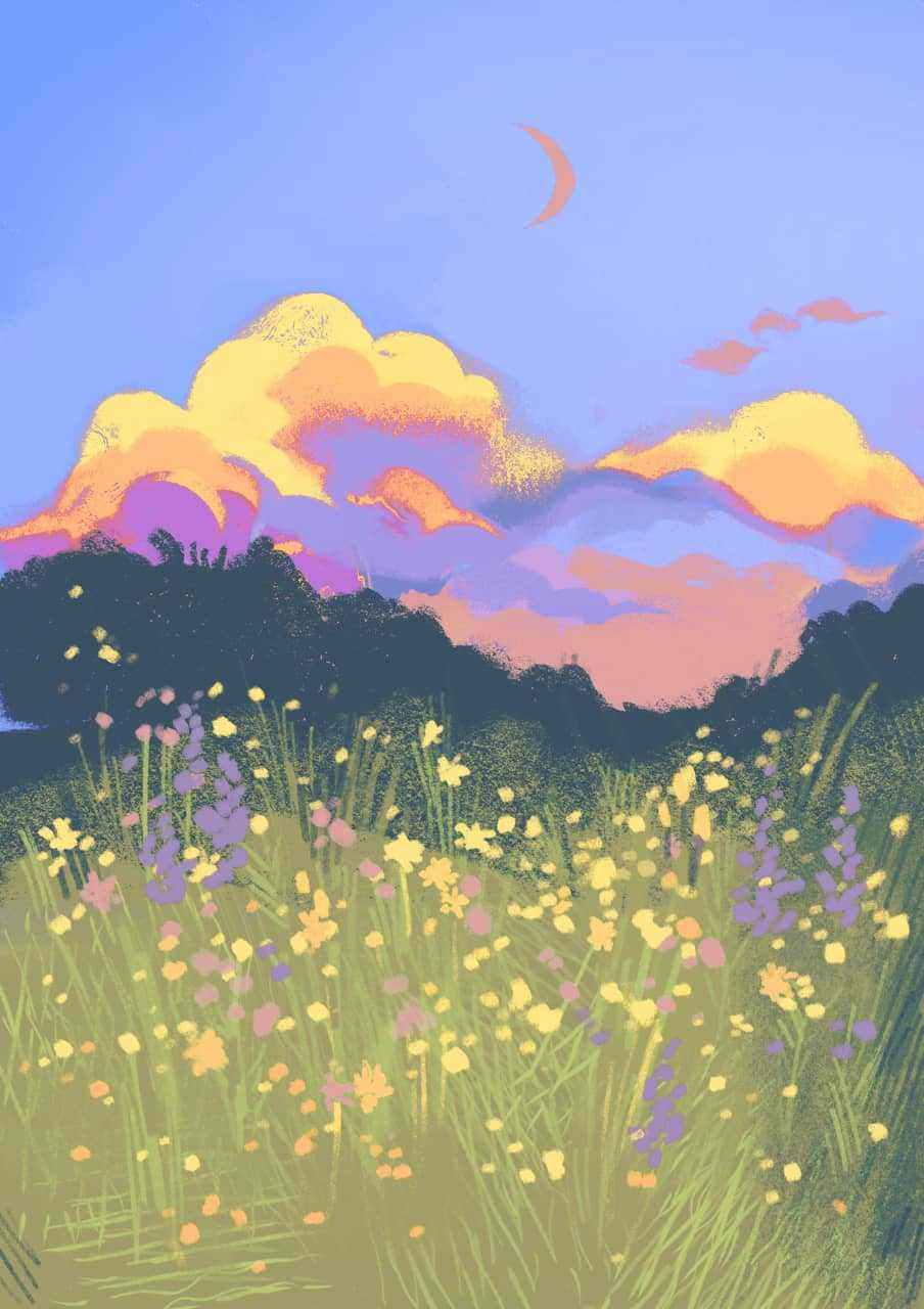 田園小屋背景 壁紙