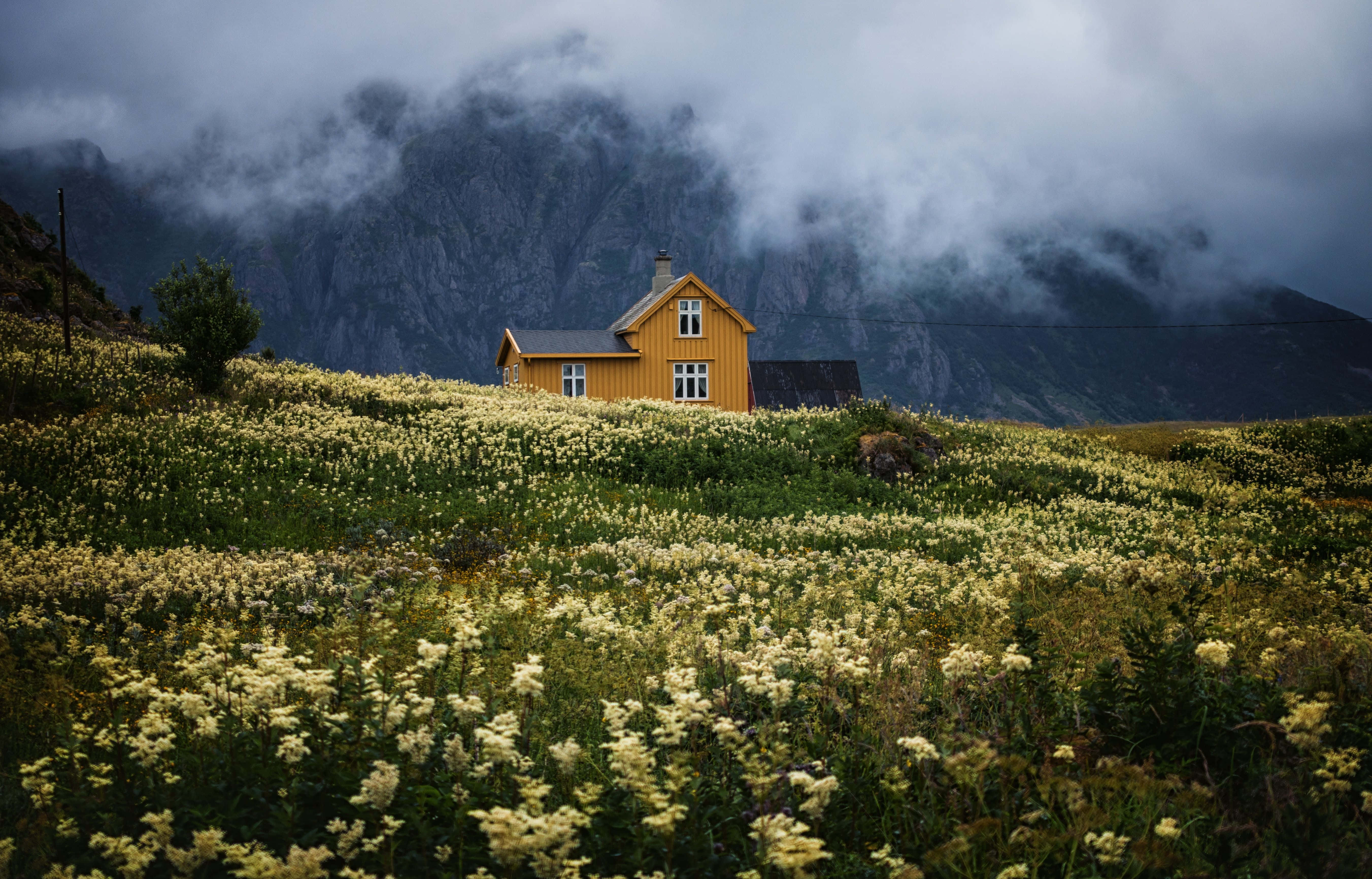 田園小屋風格背景 壁紙