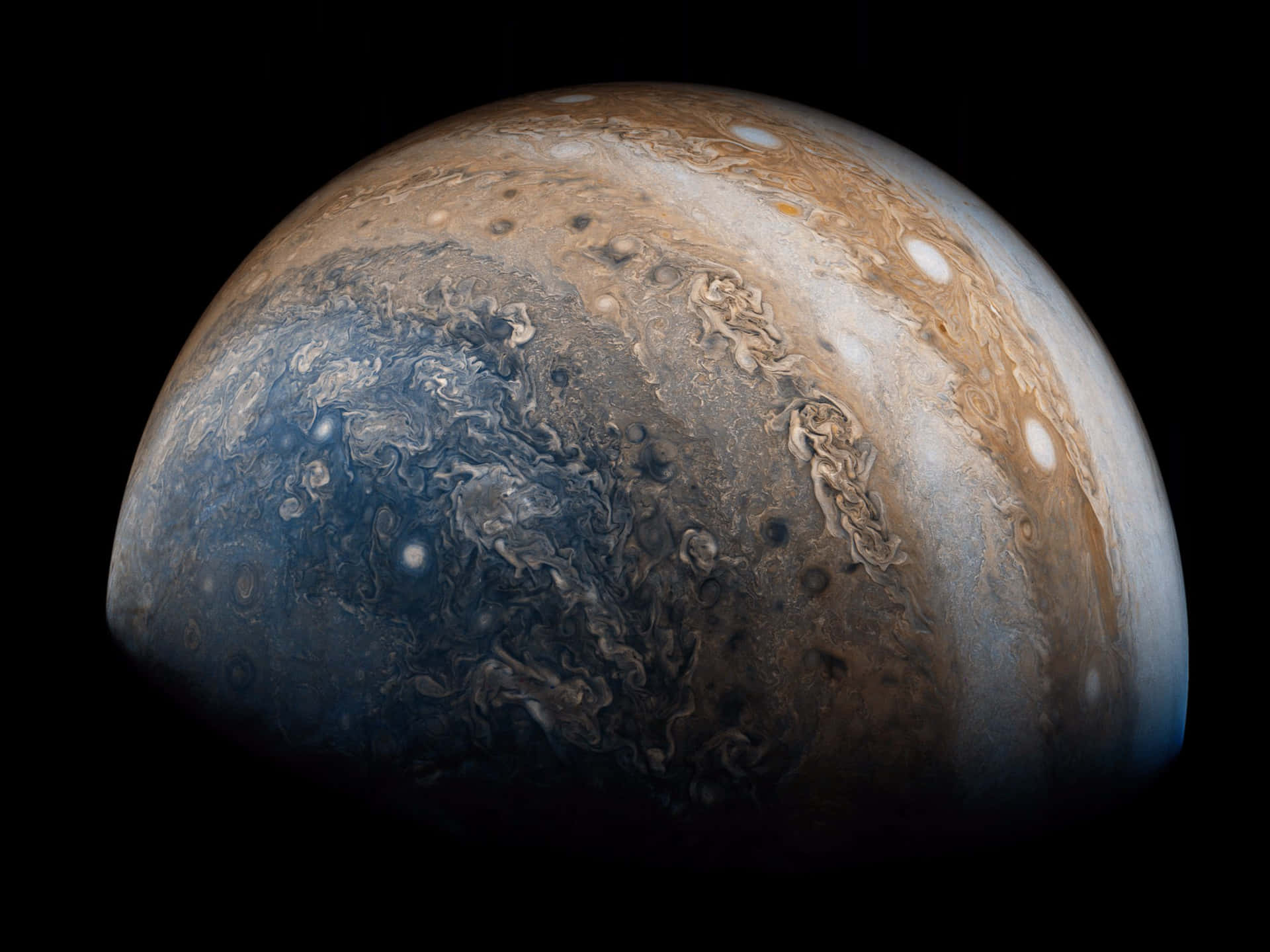 木星喺深空中旋轉嘅風暴同大氣帶 — 木星 GIF 壁紙