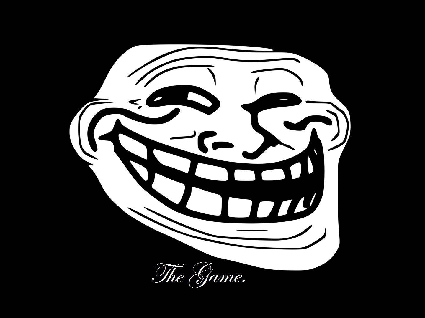 Trollface 迷因插圖，附有文字 The Game。