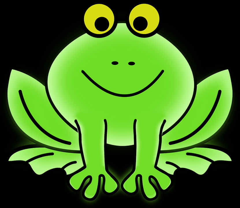 發光卡通青蛙 壁紙