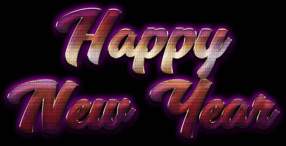 發光新年快樂文字 壁紙