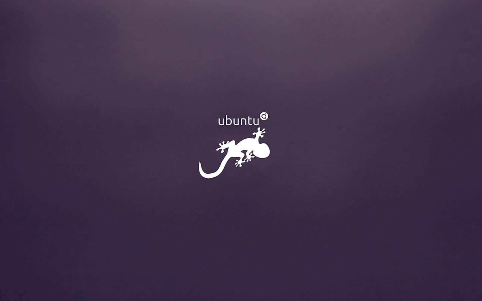 Ubuntu標誌，紫色漸變背景上有白色壁虎。