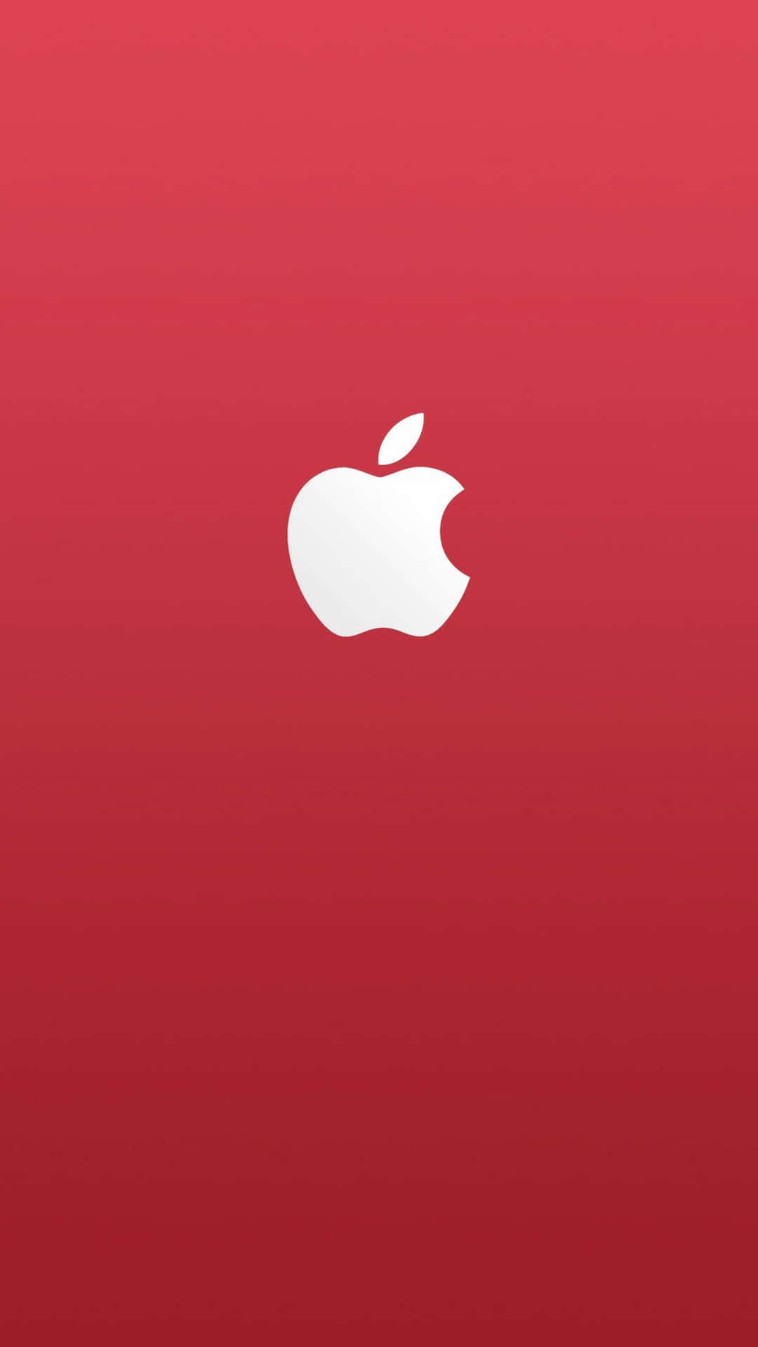 白色Apple標誌在紅色漸變背景上