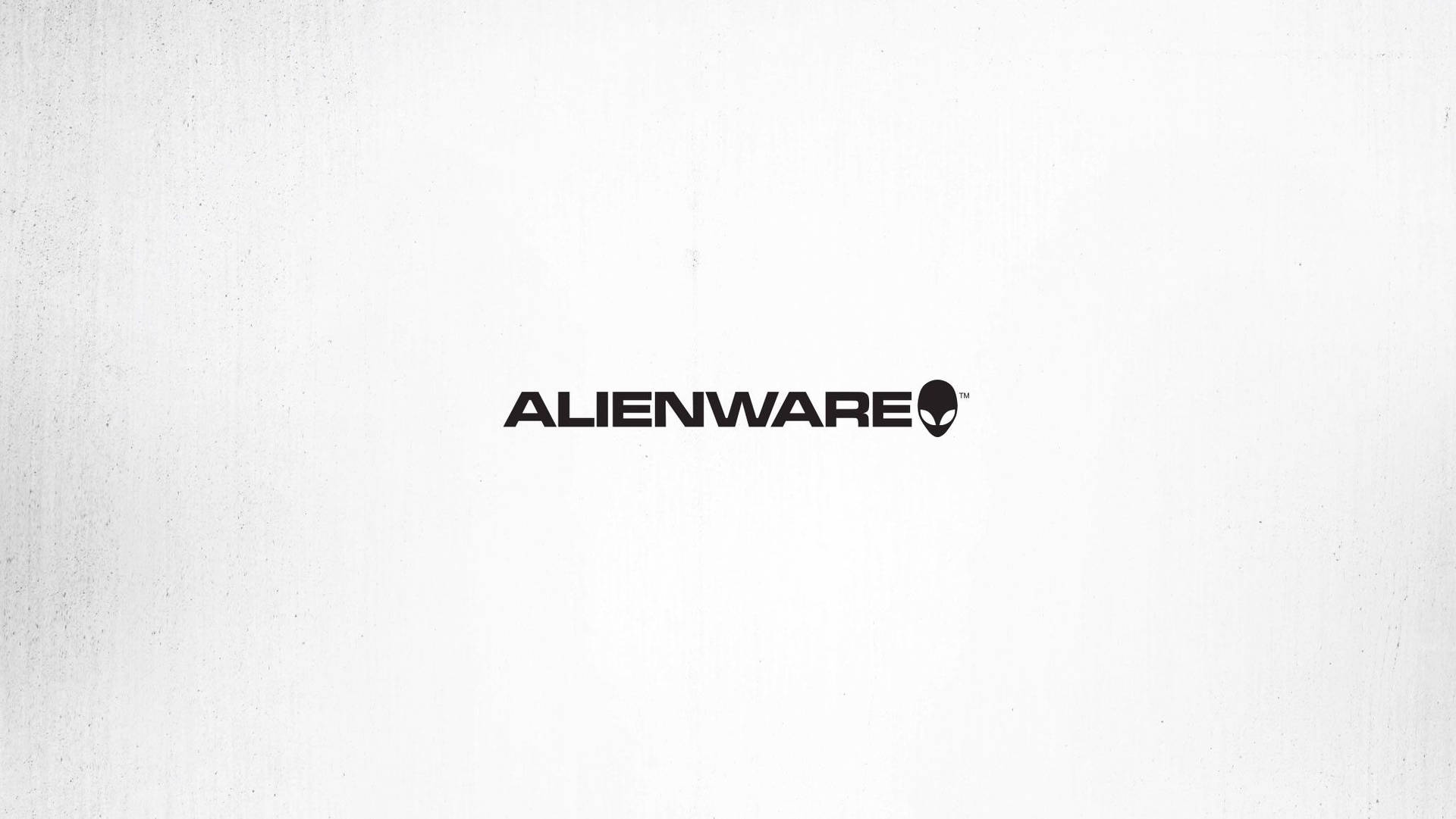 紋理白色背景上的 Alienware 標誌