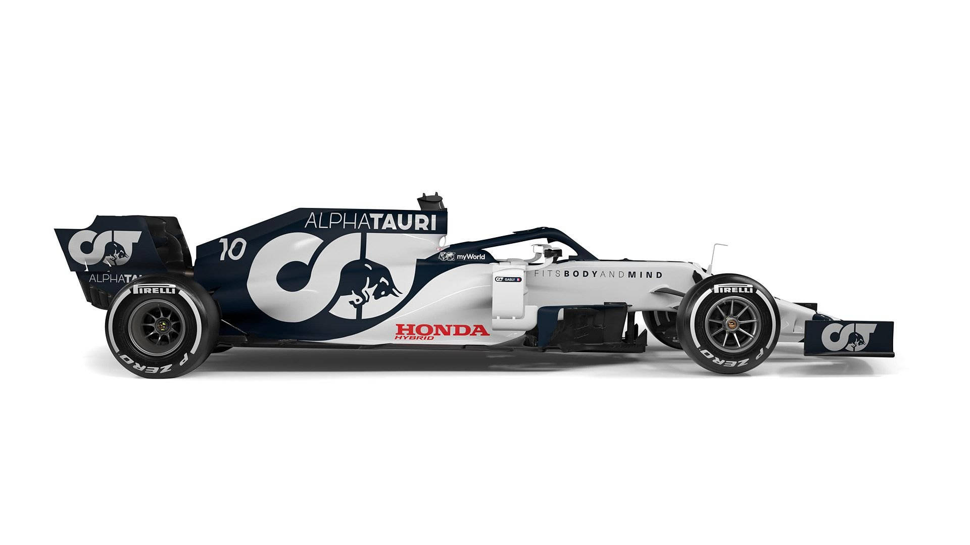 AlphaTauri Honda一級方程式賽車號碼10的攝影棚照片