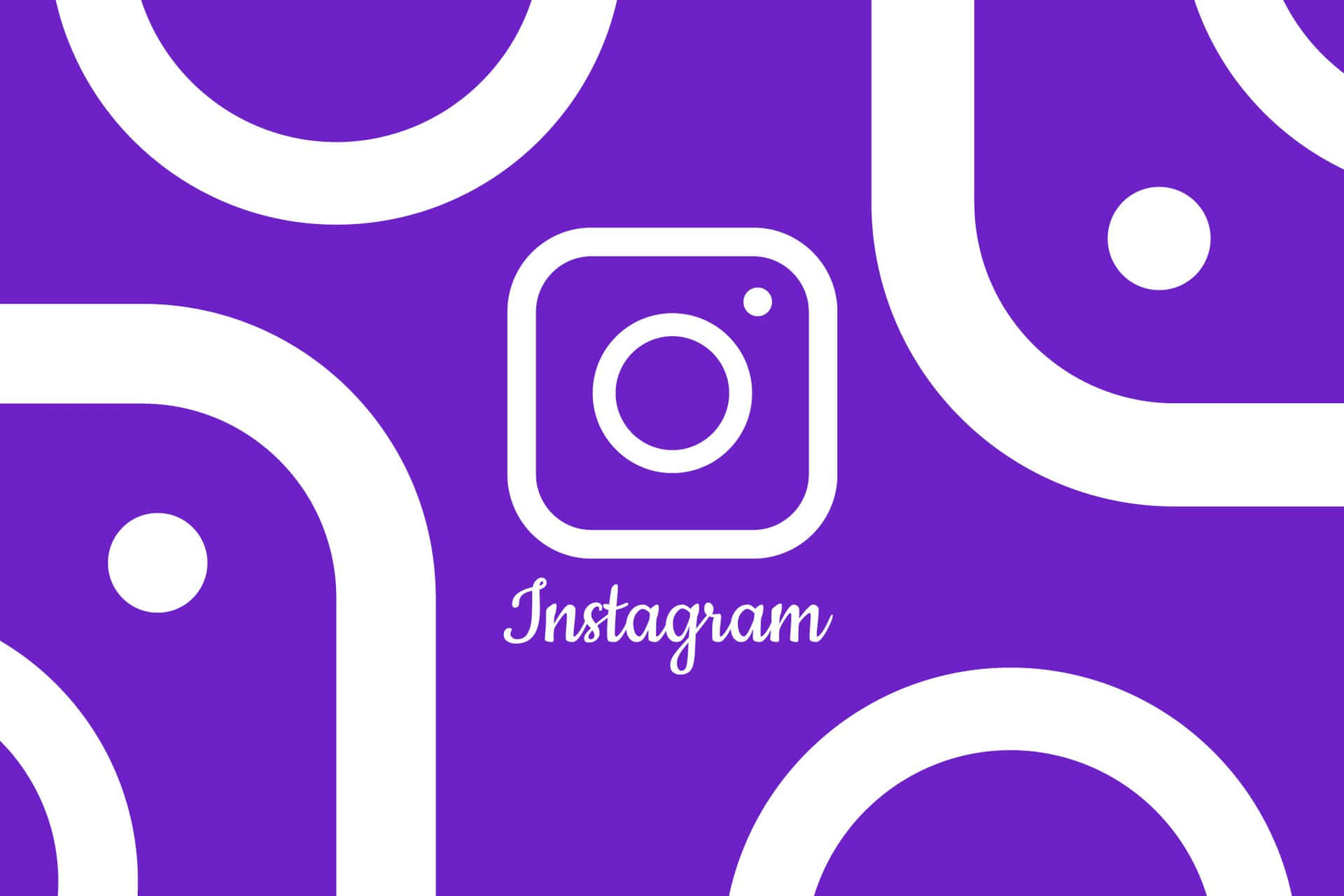 紫色背景上的Instagram標誌，帶有白色幾何形狀