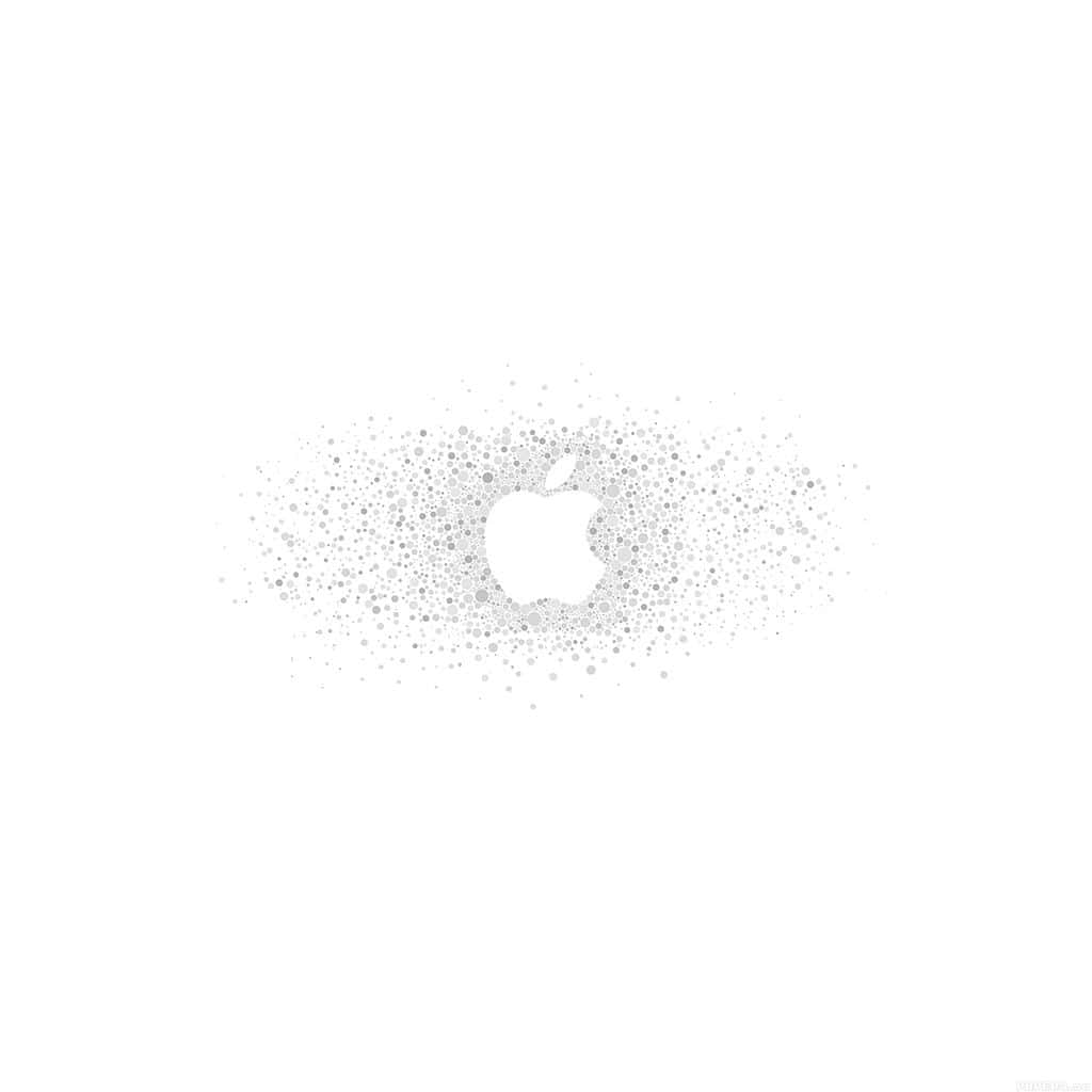 由灰色圓點組成的Apple標誌，白色背景
