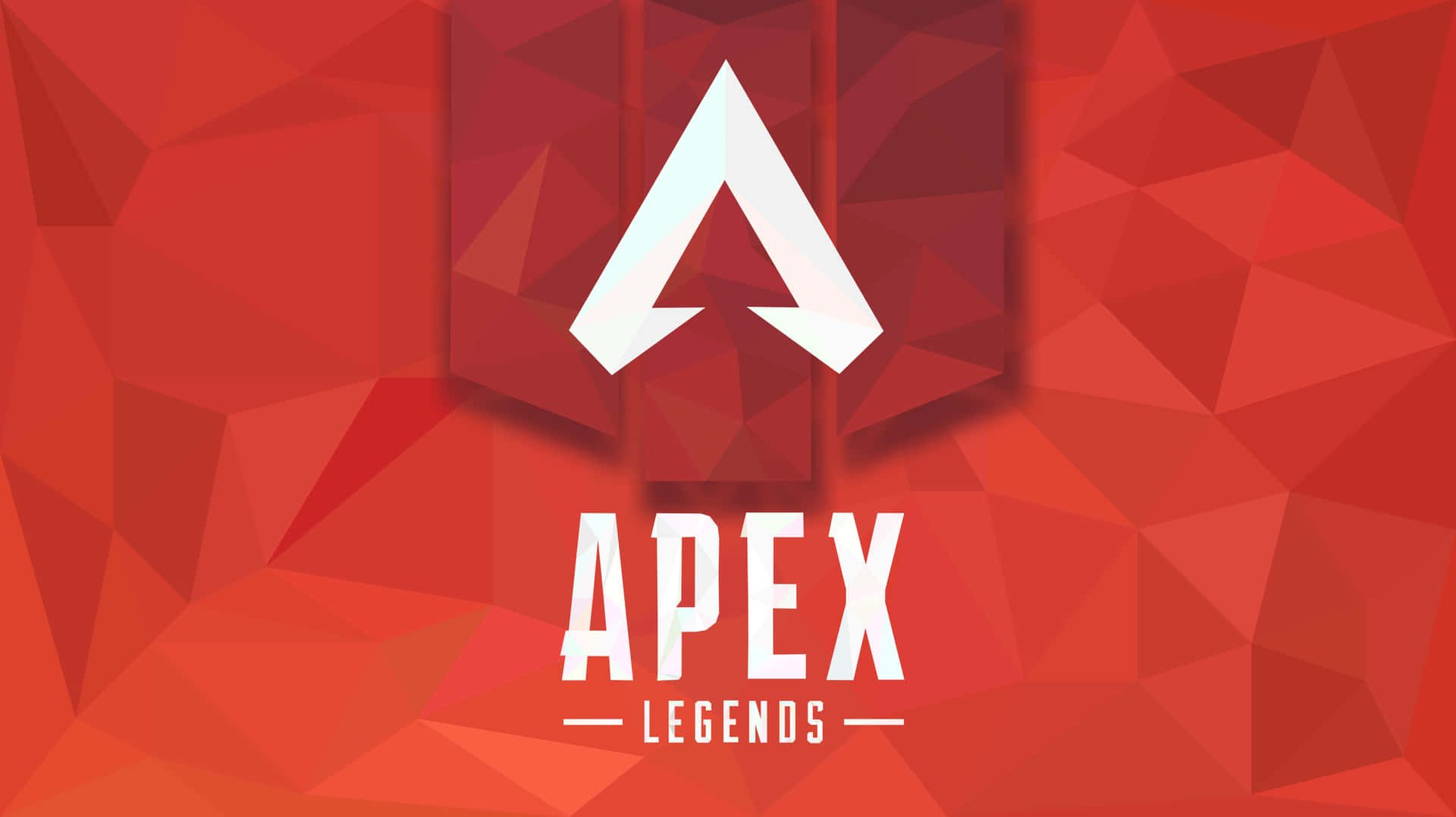 紅色幾何背景上的Apex Legends標誌