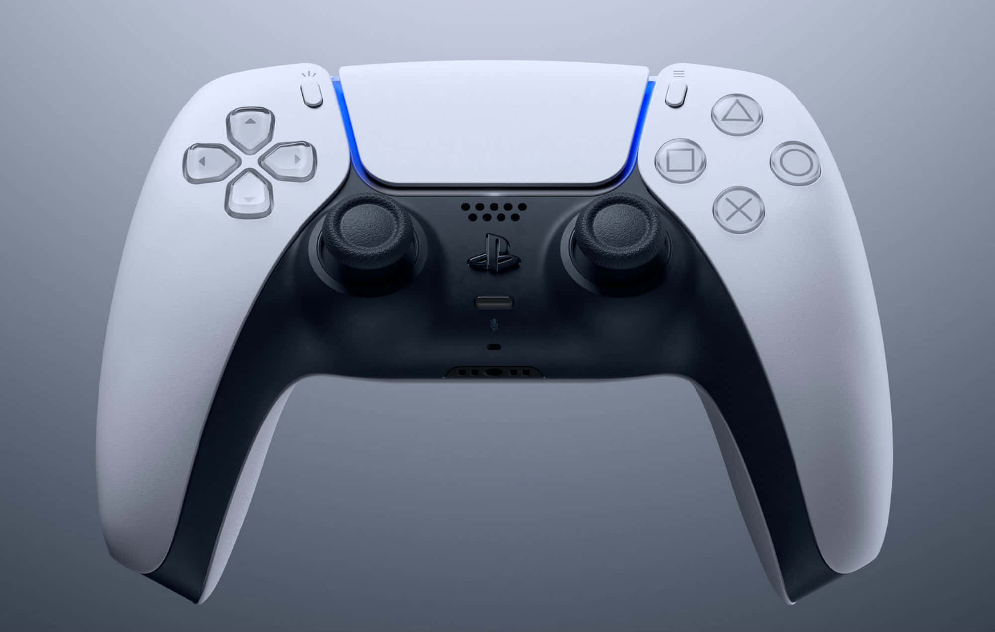 白色PlayStation手掣連按鈕 壁紙