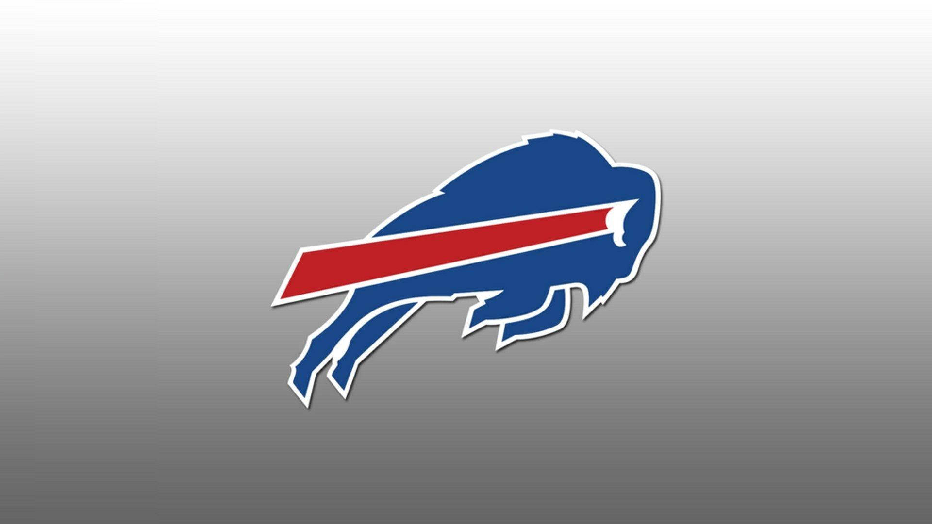 灰色漸變背景上的水牛比爾NFL標誌 — 水牛比爾 壁紙