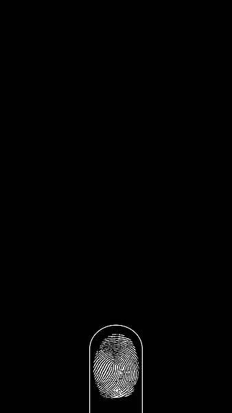 黑色背景上的指紋掃描器，用於生物識別認證。
