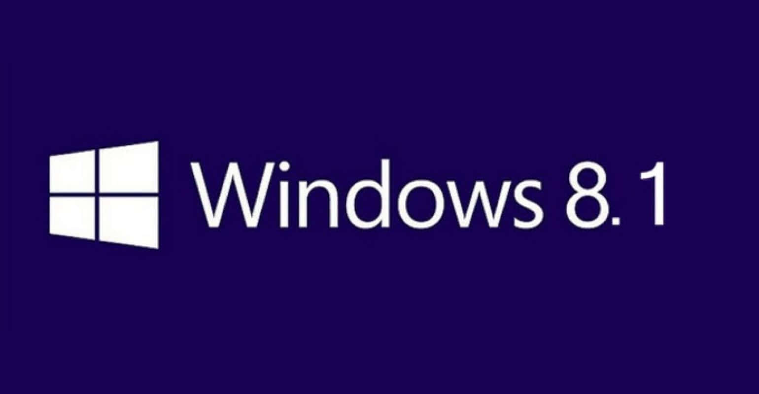 深紫色背景上的 Windows 8.1 操作系統標誌