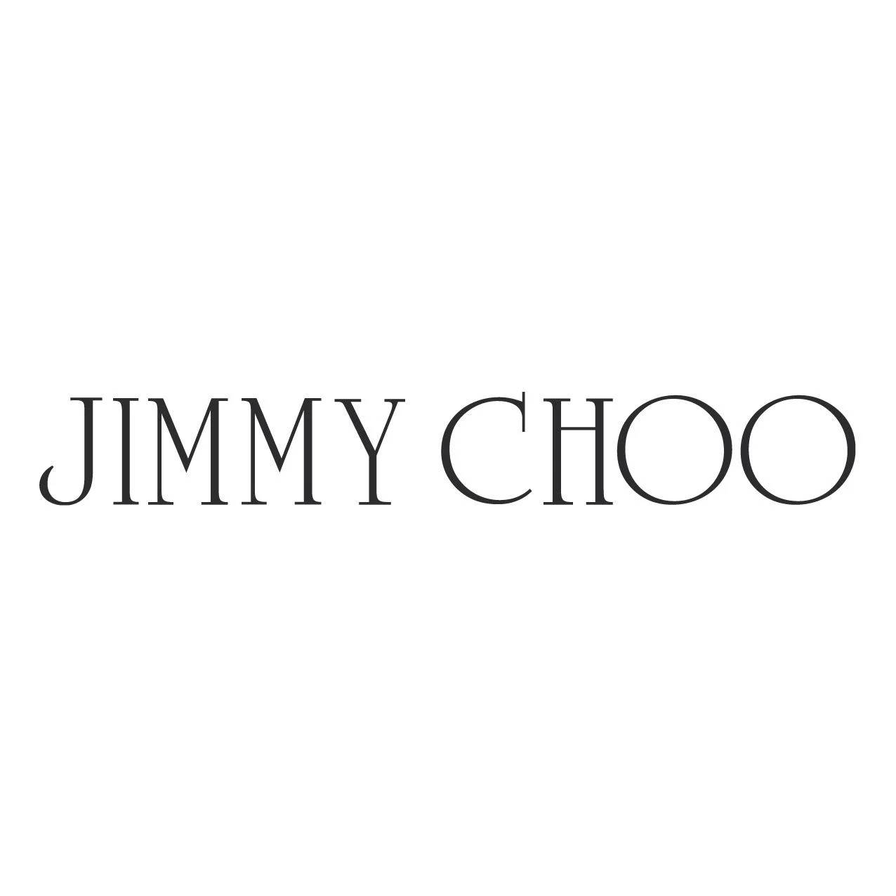 白色背景上的黑色 Jimmy Choo 標誌