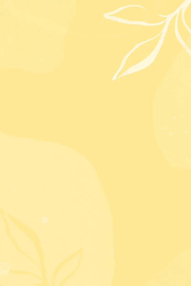 白色葉子淡黃色背景壁紙 壁紙 — 柔和黃色背景，配上精緻的白色葉片剪影，營造出溫柔的植物圖案。