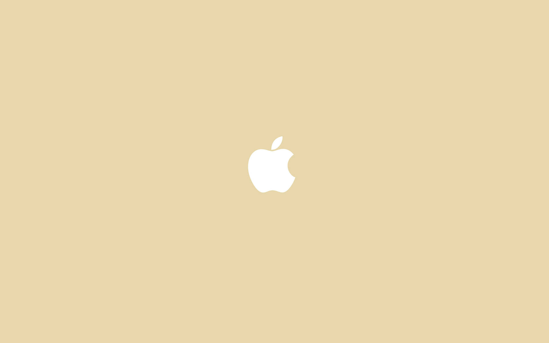 米色背景上的白色Apple標誌