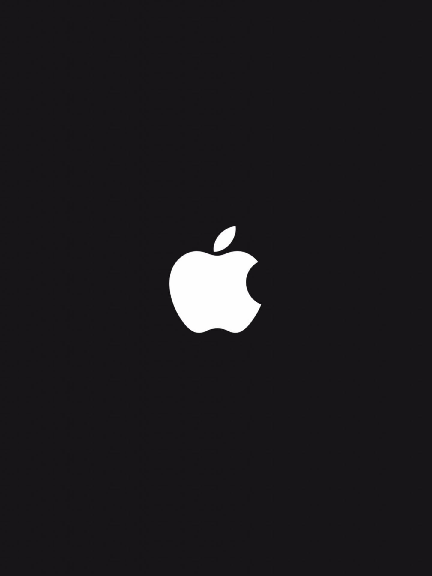 黑色背景上的白色Apple標誌