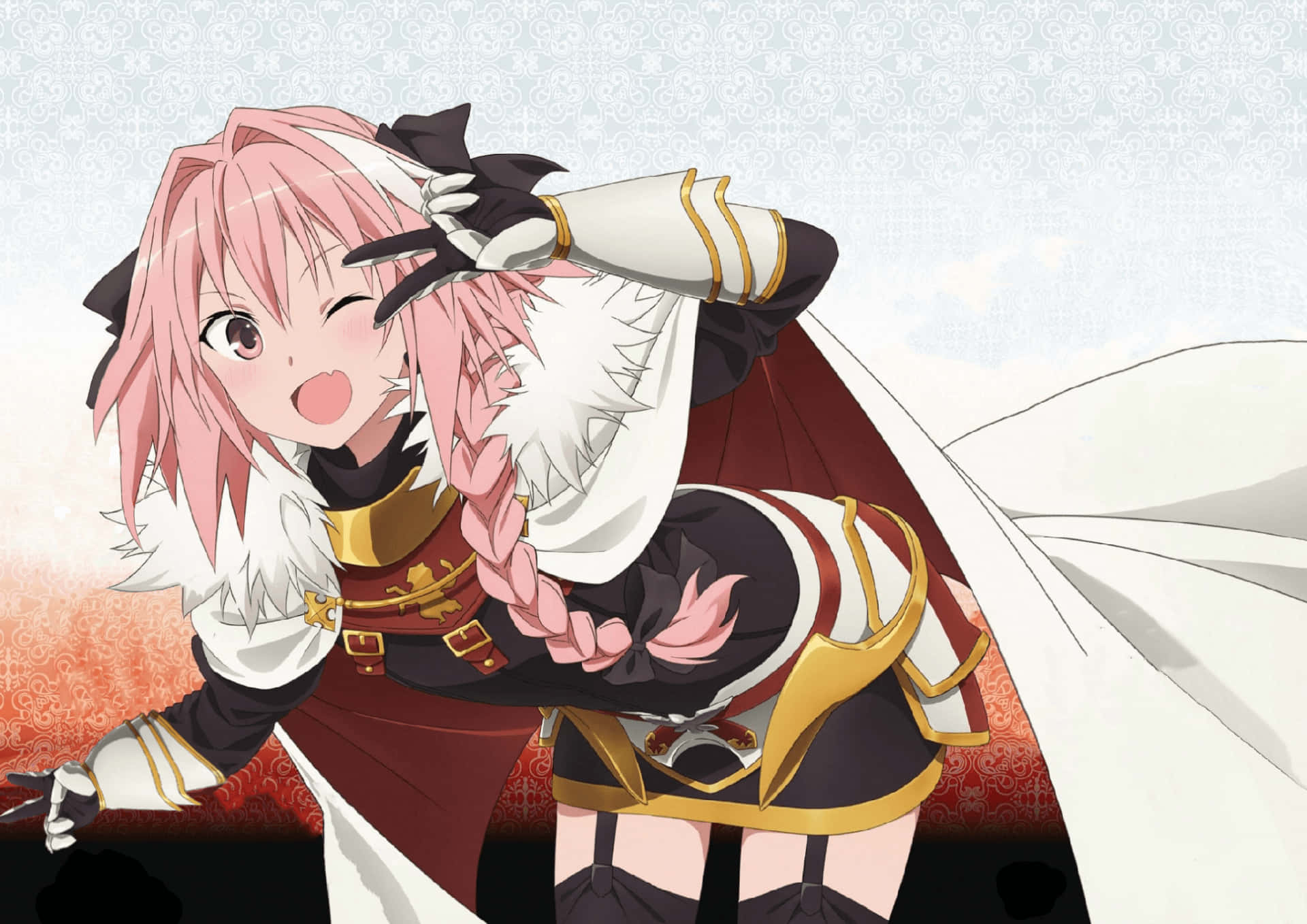 白衫粉髮少女 壁紙