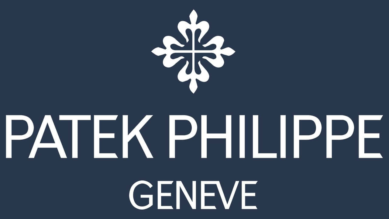 深藍色背景上的白色Patek Philippe Geneve標誌