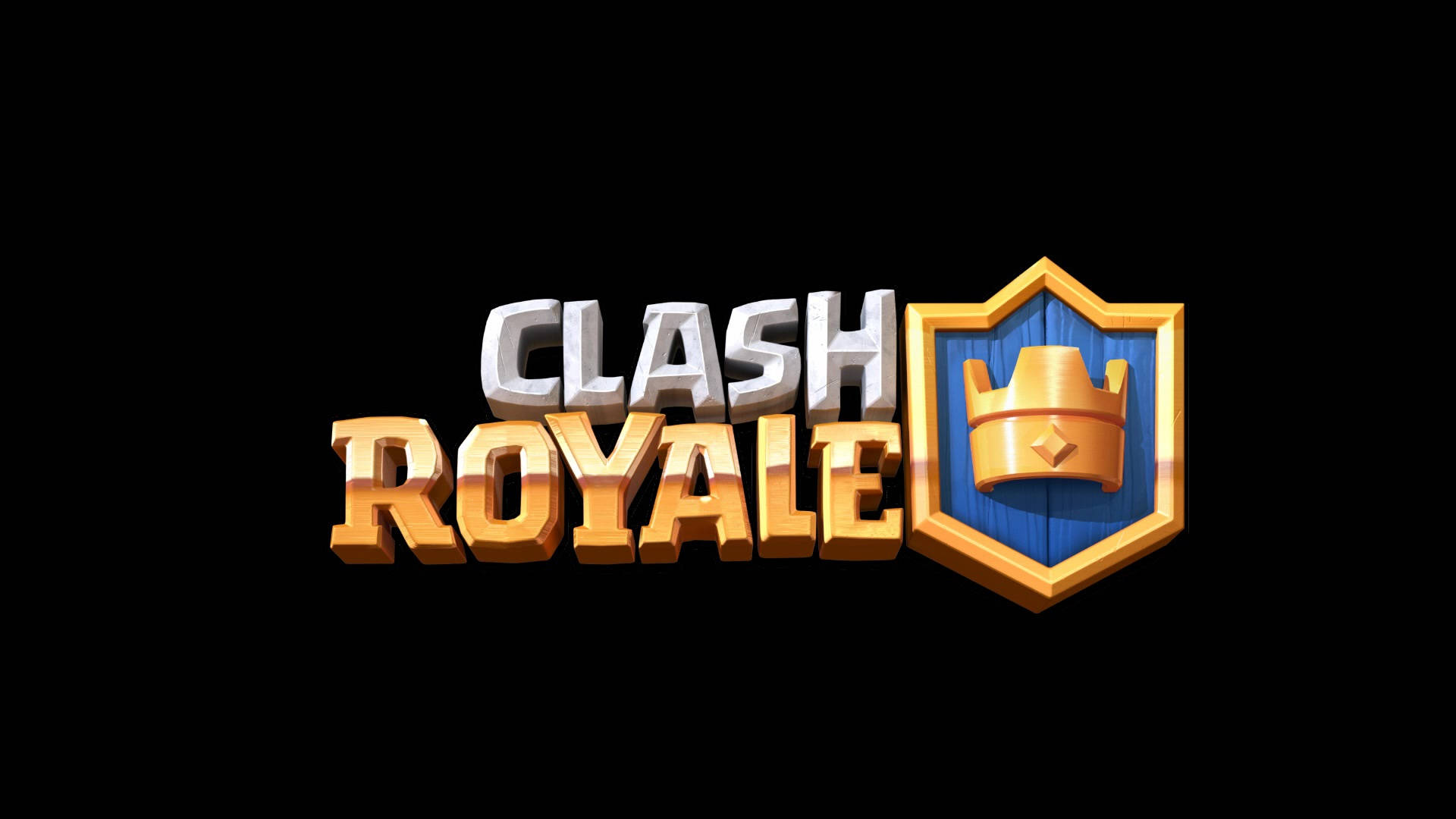 藍色盾牌上帶有金色皇冠的 Clash Royale 遊戲標誌。