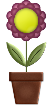 盆栽花朵表情符號 壁紙
