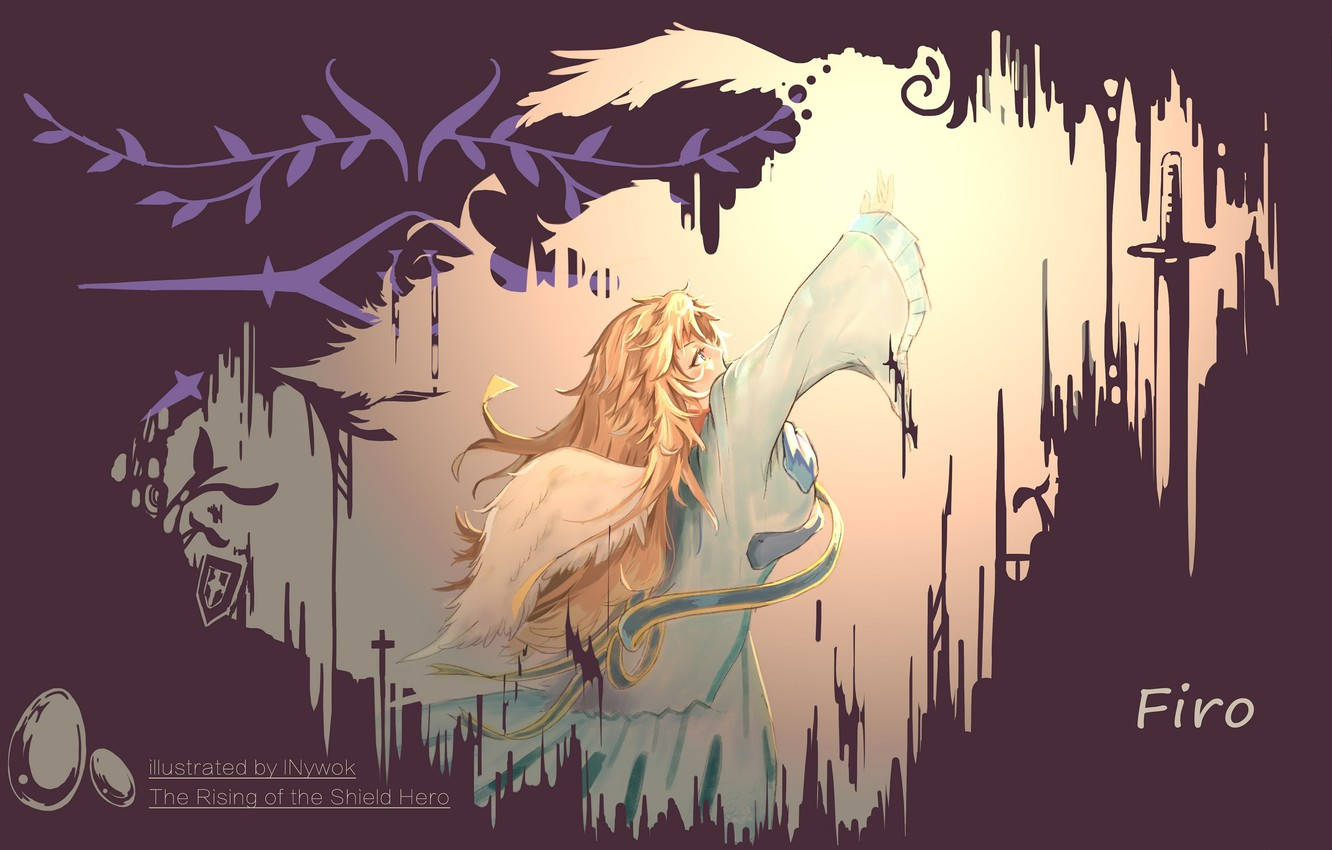 金髮動漫少女在滴落的奇幻場景中施展魔法光芒。