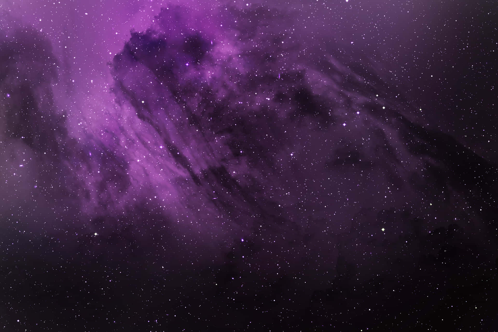 深空中有星星的紫色宇宙星雲