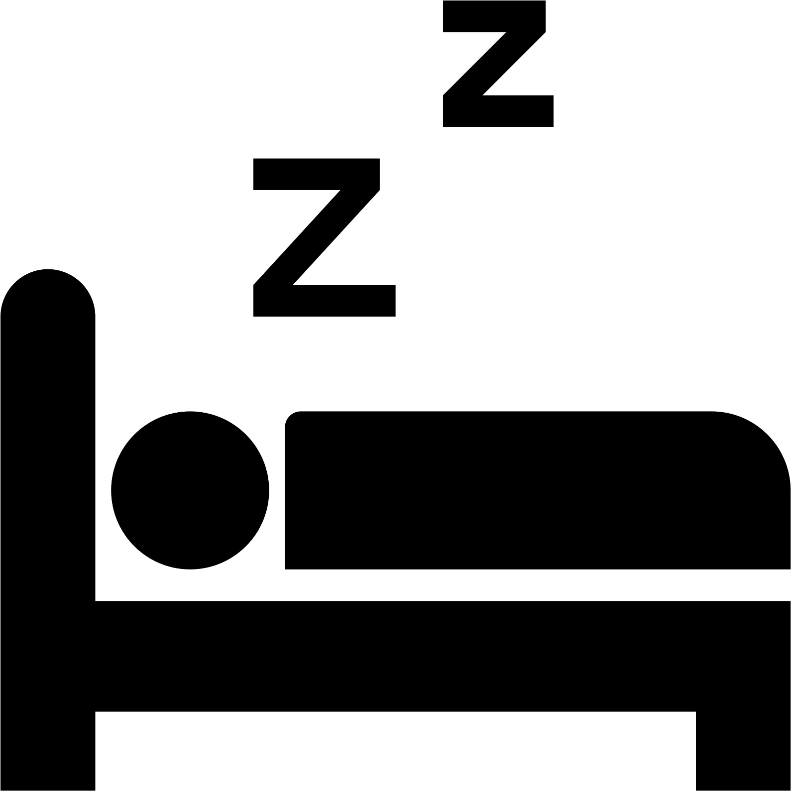 睡眠符號圖標 壁紙 — 純黑色背景，沒有可見的元素或紋理。