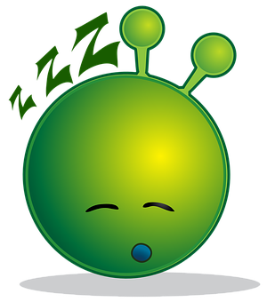 瞓覺卡通外星人 壁紙