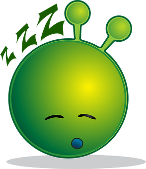 瞓覺外星人表情圖畫 壁紙