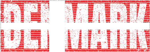 破損丹麥國旗設計 壁紙 — 一面破舊的紅白丹麥國旗，十字設計上覆蓋著粗體黑色文字。
