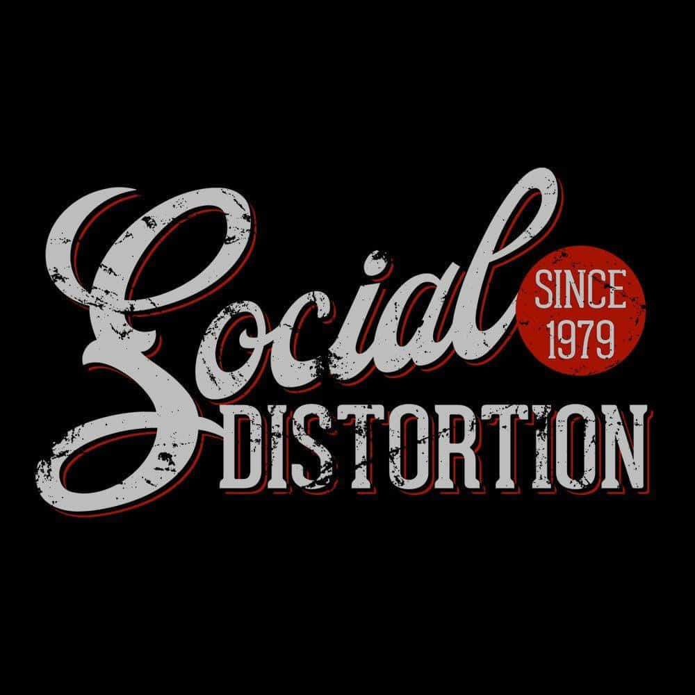 Social Distortion 樂隊標誌，黑色背景上紅色圓圈內有「Since 1979」。