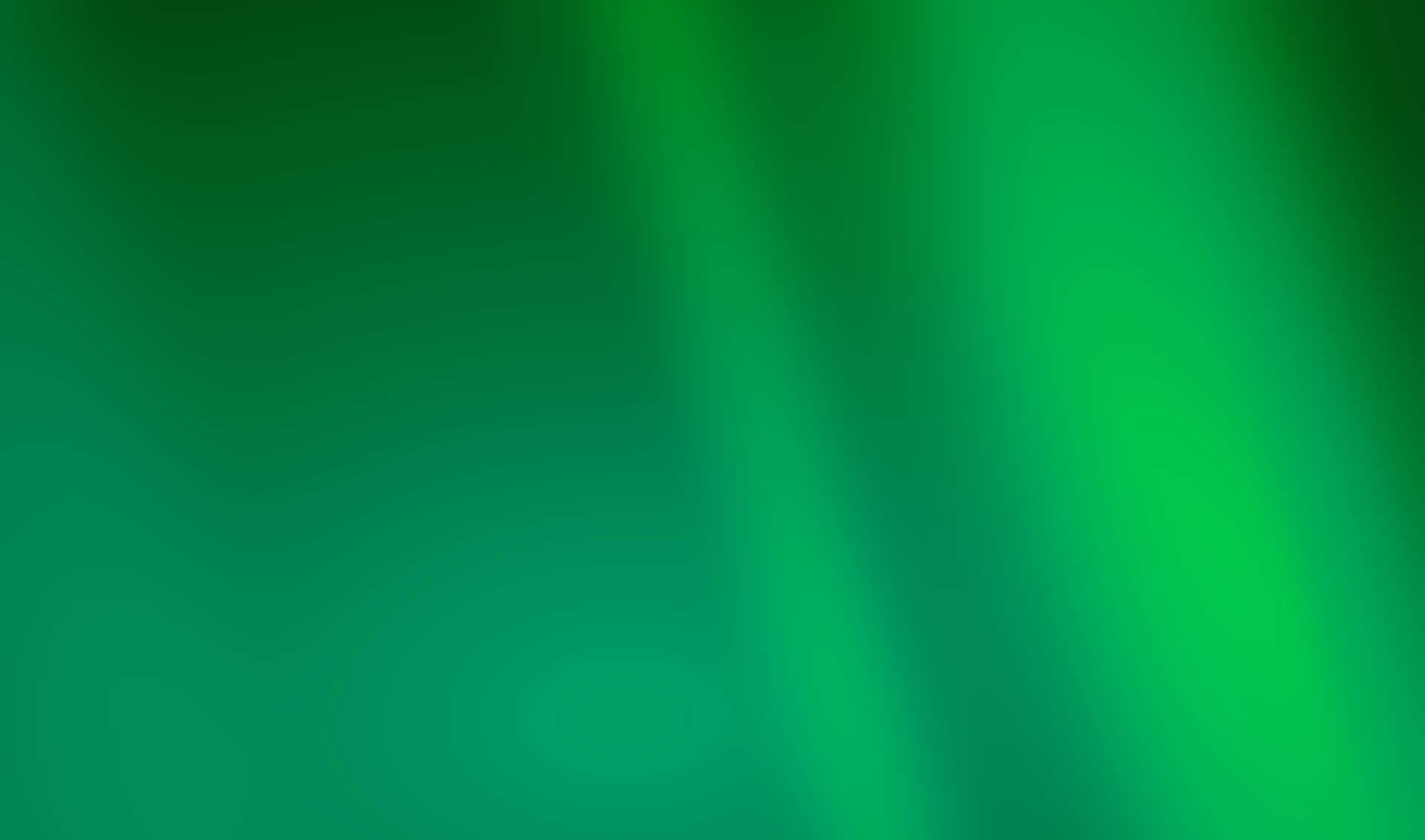 Green Gradient 桌布 壁紙 — 祖母綠色的平滑漸變，帶有柔和發光的條紋和微妙的圓形亮點。