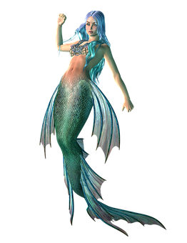 神秘藍美人魚 壁紙