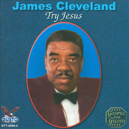 James Cleveland 的專輯封面肖像，身著正式服裝，背景為藍色紋理。