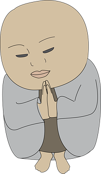 禪坐僧侶卡通圖 壁紙