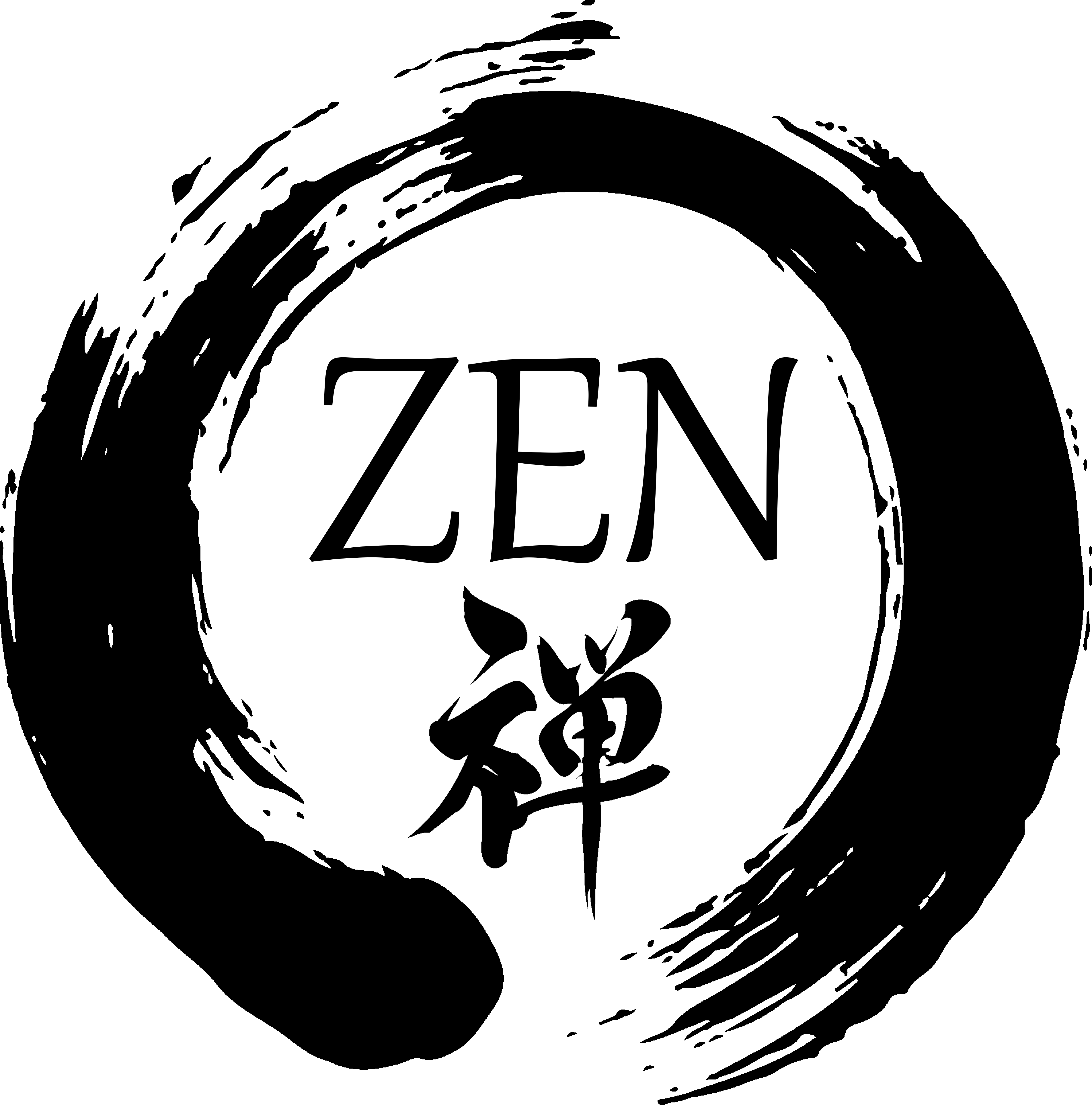 禪意enso筆觸 壁紙 — 近乎純黑色的背景，帶有微弱的細小斑點和顆粒紋理。