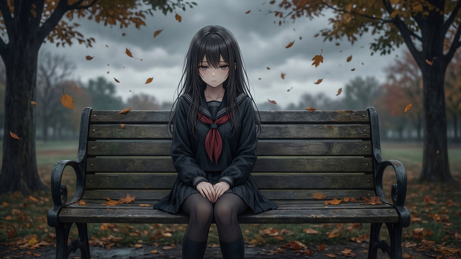 秋日孤影 壁紙