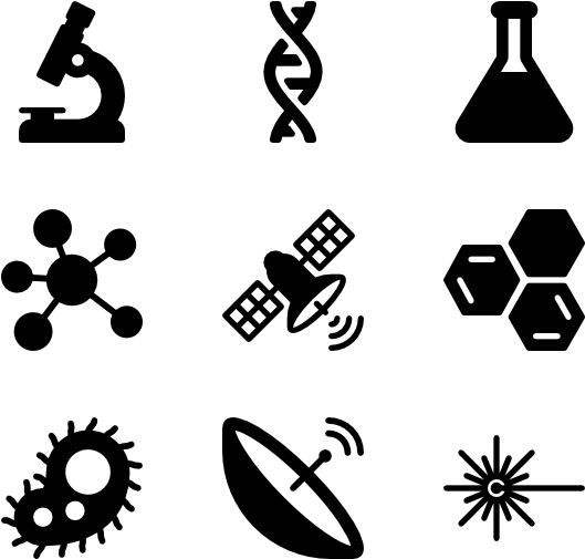 科學圖標集合 壁紙 — 純黑色背景，沒有可見的元素或細節。