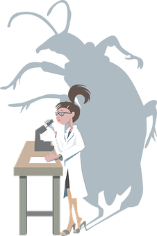 科學家檢查蟲影 壁紙