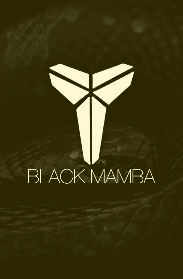 深色蛇皮紋理上的Black Mamba標誌，下方有文字
