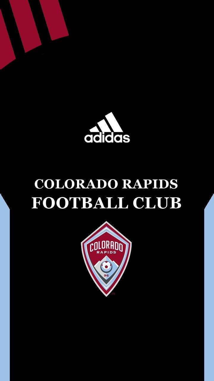 Colorado Rapids FC足球球衣，帶有adidas標誌及隊徽。