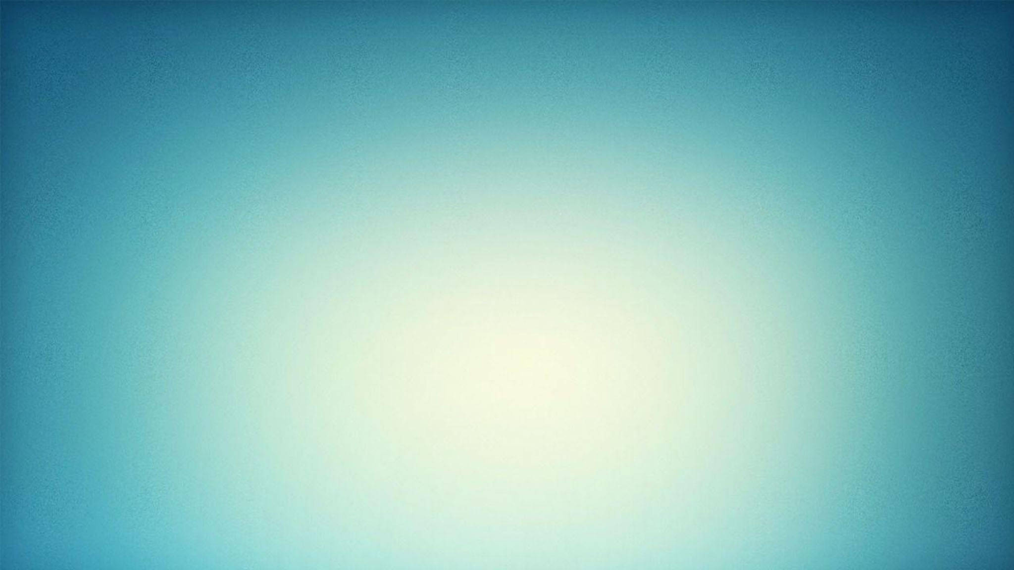 空白模糊青綠背景 壁紙 — 柔和嘅青藍色漸變到明亮白色中心，營造出平靜嘅抽象光芒。